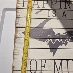 Rustic White and Black Wooden Wall Sign